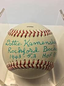 DOROTHY DOTTIE KAMENSHEK Signed/Autographed Card HOF ROCKFORD PEACHES